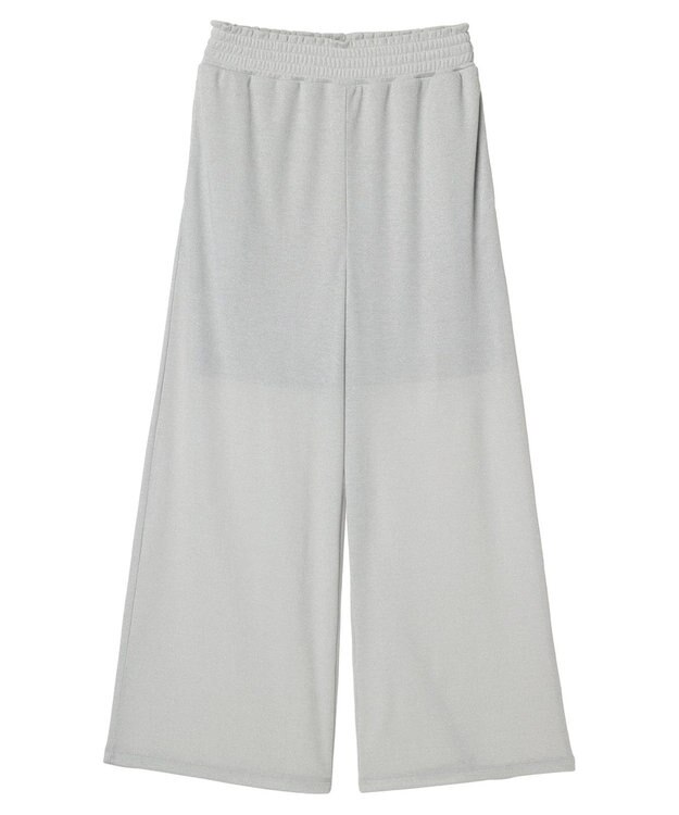 earth music&ecology ラメリブパンツ Silver