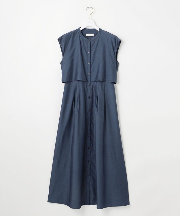 ANY SIS S 【洗える】クロップドシャツ ワンピース シャンブレー