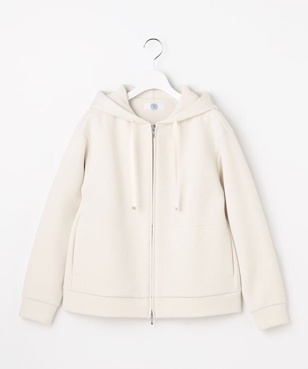 J.PRESS LADIES ダンボールジャージー パーカー ライトベージュ系