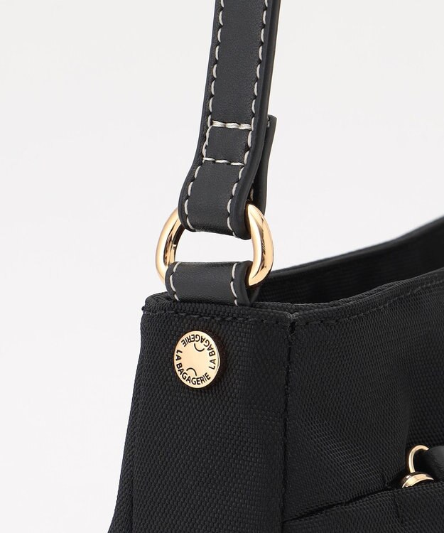 LA BAGAGERIE ポリエステルキャンバス　タックポシェット ブラック