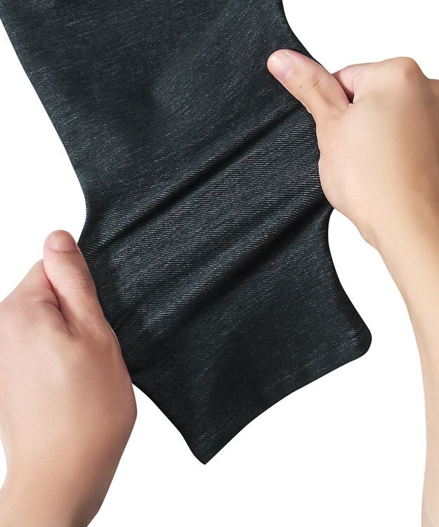 MIKI HOUSE HOT BISCUITS 【80-120cm】 おしりフリル ストレッチデニムパンツ 紺