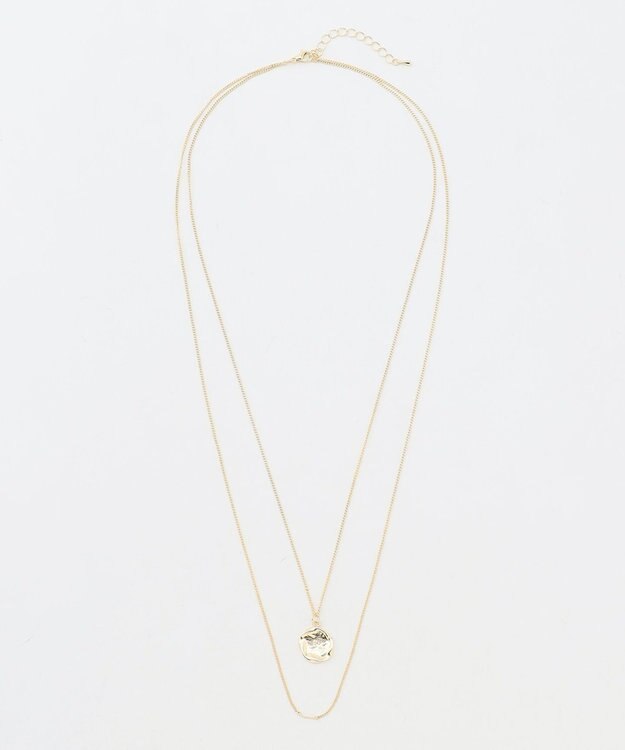 ANY ２連コインメタルネックレス ライトゴールド