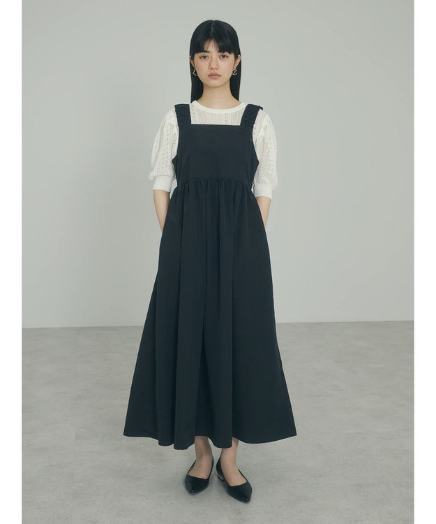 a．肩ひもギャザーノースリワンピース / Green Parks