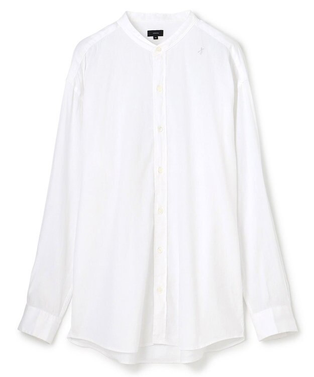 JOSEPH HOMME 【LEON 掲載】リネンストレッチブロード　バンドカラーシャツ ホワイト系