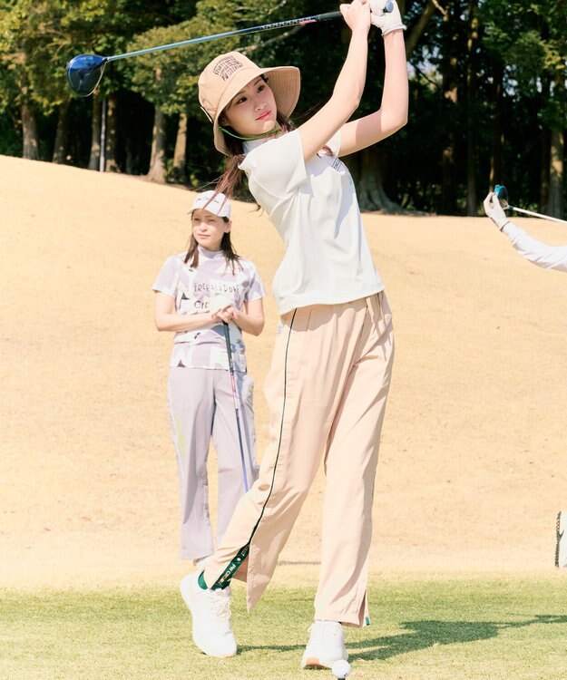 PW CIRCULUS 【WOMEN】サイドボタン デザインパンツ ゴルフウェア レディース ベージュ系