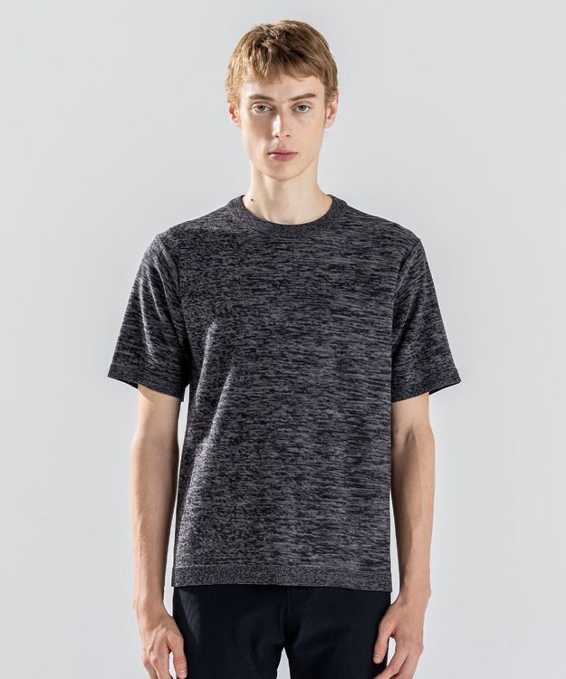 JOSEPH HOMME レクサスムリネ　クルーネック半袖ニット グレー系
