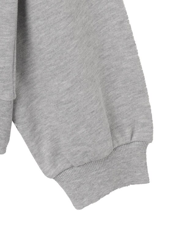 WEGO ナンバリングビッグジップパーカー 杢グレー