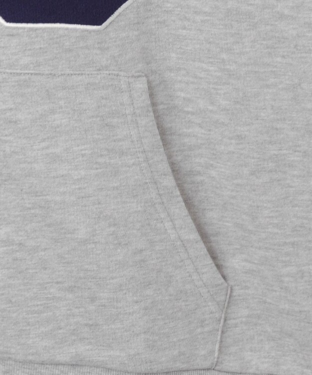 WEGO ナンバリングビッグジップパーカー 杢グレー