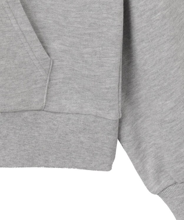 WEGO ナンバリングビッグジップパーカー 杢グレー