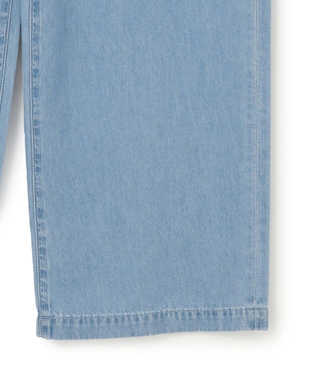 23区 L 【Oggi4月号掲載/洗える】23区DENIM ライトダンガリー ワイドパンツ ライトインディゴ