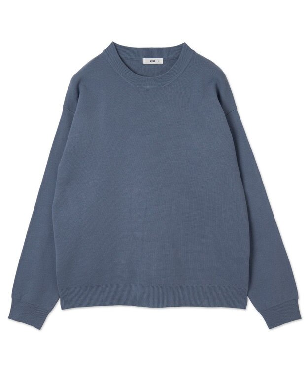 WEGO 【ユニセックス着用ITEM/MLサイズ展開】ミラノリブクルーネックプルオーバー ブルー