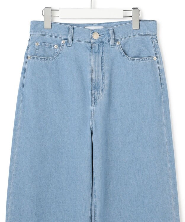 23区 【Oggi4月号掲載/洗える】23区DENIM ライトダンガリー ワイドパンツ ライトインディゴ
