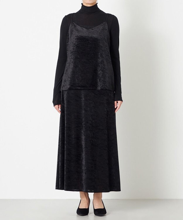 NAVE 【ReNAVE】クラッシュベロア キャミソール ブラック系