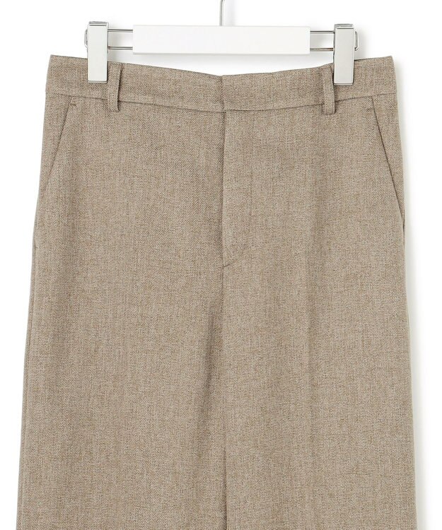 23区 【洗える/セットアップ対応】ウールライクカルゼ ワイド パンツ ブラウン系