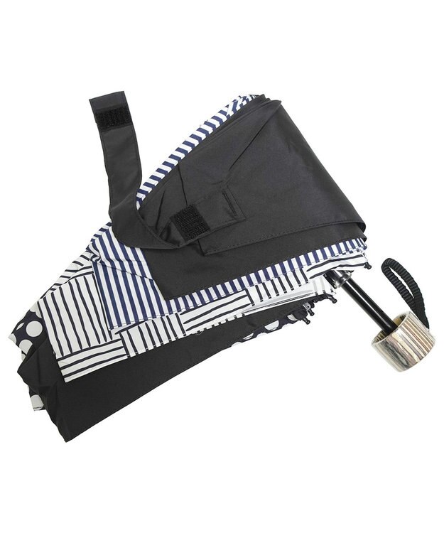 +RING 【UVカット95%以上】【UPF50＋】プラスリング レディース 晴雨兼用 折傘 BLKT1309 黒