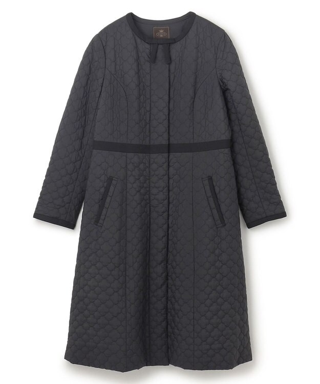 TOCCA 【消臭・洗える】CLOVER CARPET キルト中綿ロングコート ブラック系