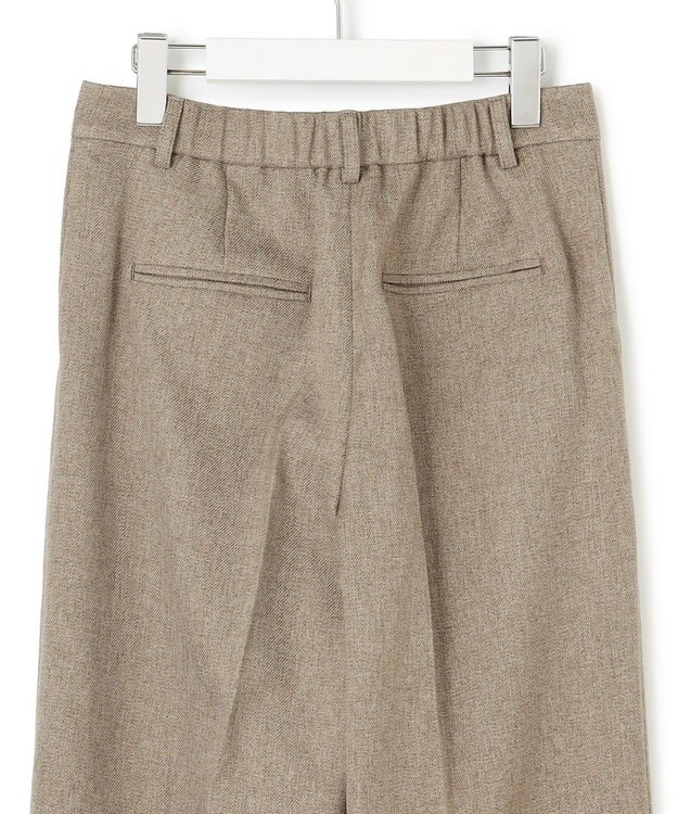 23区 【洗える/セットアップ対応】ウールライクカルゼ ワイド パンツ ブラウン系