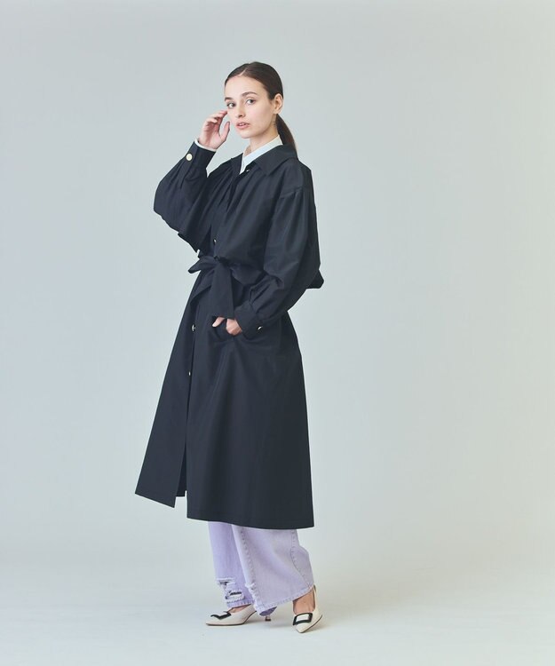 GRACE CONTINENTAL タッサードレスコート ブラック