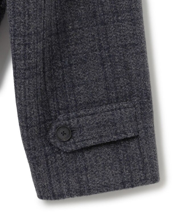 JOSEPH HOMME ニードルパンチグレンチェック　シングルブレストトレンチコート ネイビー系3