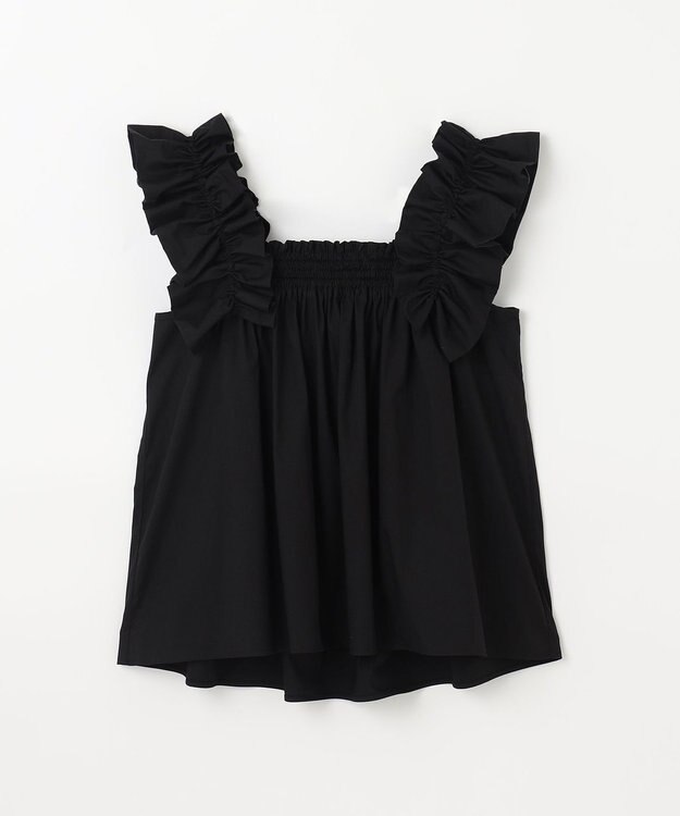 GRACE CONTINENTAL ショルダーフリルトップ ブラック