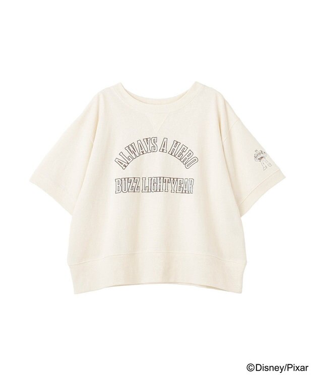 Green Parks トイストーリー／スウェット風ロゴＴシャツ Ecru