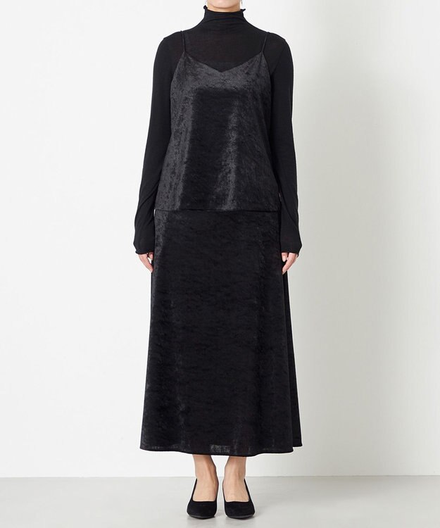 NAVE 【ReNAVE】クラッシュベロア キャミソール ブラック系