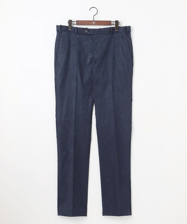 JOSEPH ABBOUD 【キングサイズ・ストレッチ/JAPAN素材】 ストレッチスウェード パンツ ネイビー系