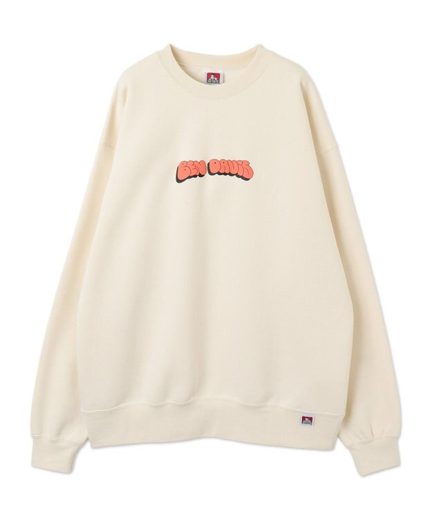 WEGO 【ユニセックス着用ITEM/MLサイズ展開/裏起毛】別注BENDAVISプランプロゴプルオーバー オフホワイト