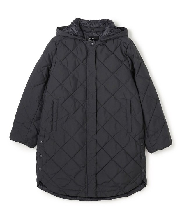 UNFILO 【自宅で洗濯OK / 軽量で暖かい】TAIONコラボ 2WAY キルティングダウン ブラック