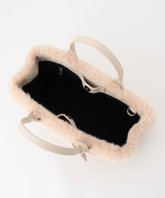 TOCCA CHOCOLA FUR BAG ファーバッグ ベージュ系