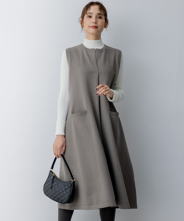 組曲 S 【WEB限定・2SET】ニットジャンスカセット グレー系×ホワイト系