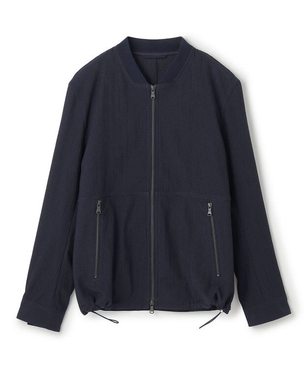 JOSEPH HOMME ＜新色追加＞新素材【通気性/ストレッチ】トリコサッカーストレッチ 　ジップアップブルゾン ネイビー系
