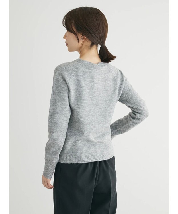 Green Parks ビジュー付きニットプルオーバー Gray Mixture