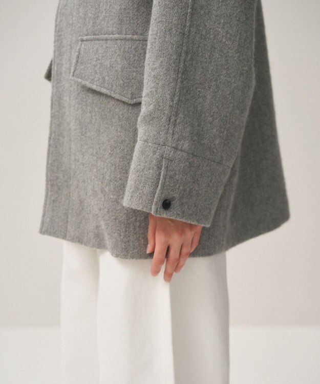 ATON BABY ALPACA | スタンドフィールドコート LIGHT GRAY