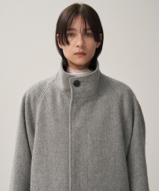 ATON BABY ALPACA | スタンドフィールドコート LIGHT GRAY