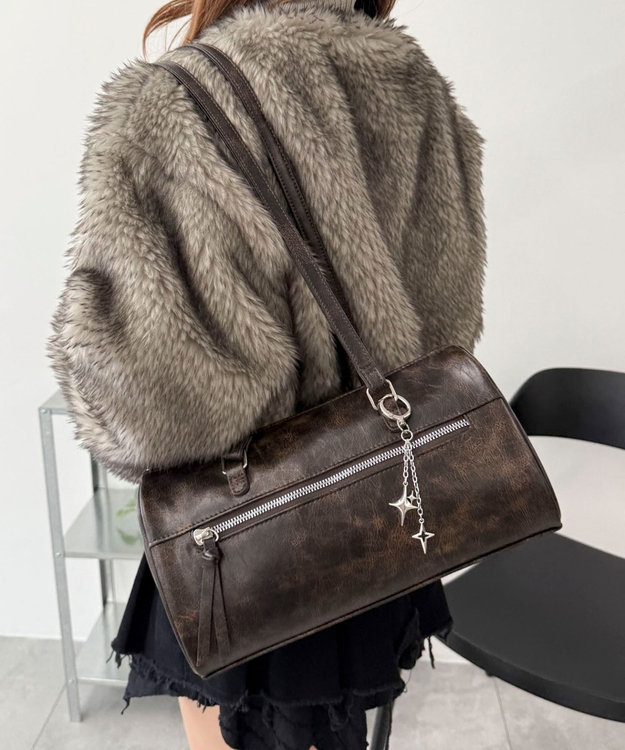 キラキラチャーム付きドラムボストンバッグ / WEGO | ファッション通販