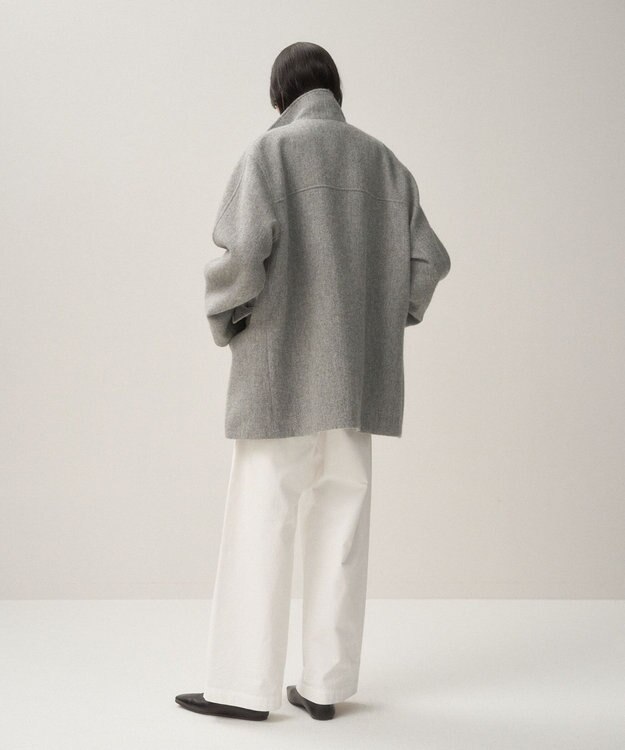 ATON BABY ALPACA | スタンドフィールドコート LIGHT GRAY
