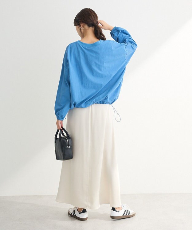 Green Parks ナイロンロゴＶネックプルオーバー Blue