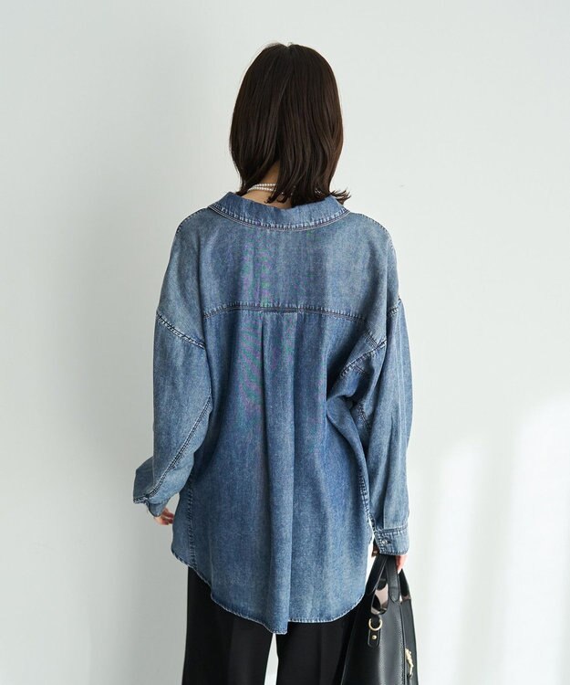 YECCA VECCA 【販売なし】バイオ加工ウ゛ィンテージデニムシャツ Gray