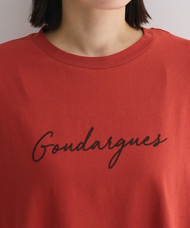 Green Parks フロッキー筆記体ロゴボックスＴシャツ Orange