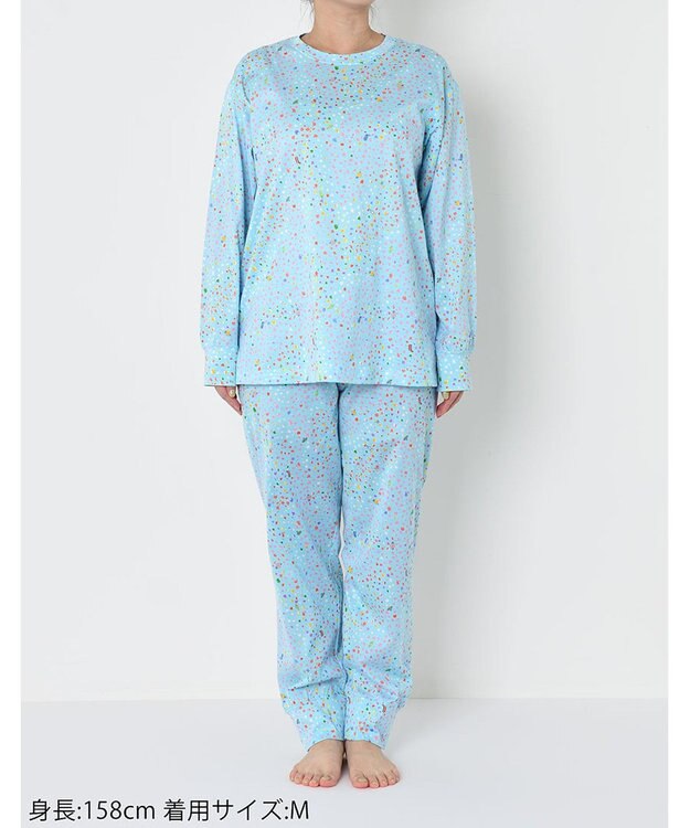 tsumori chisato SLEEP パジャマ　長袖　長ズボン  ルームウエア  綿100%　/ワコール　UDX549 メロン
