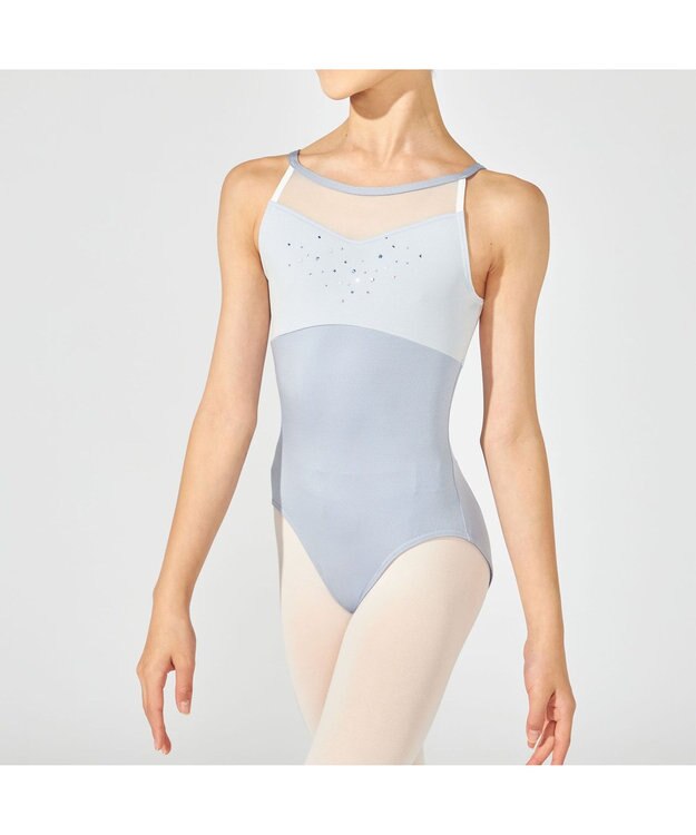 Chacott ノースリーブレオタード パールグレー