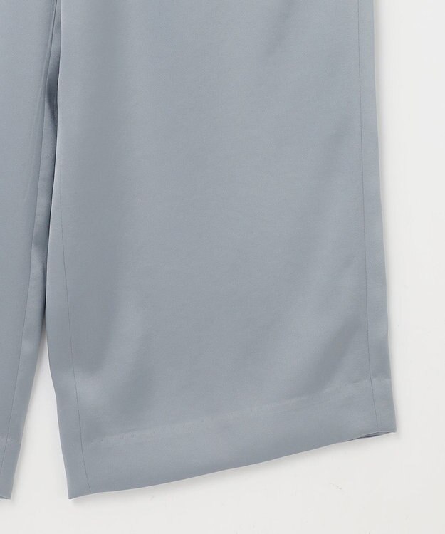 自由区 【Exclusive】シャイニーサテンドロスト パンツ チャコール