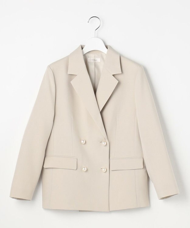 Feroux 【先行予約】パール釦テーラード ジャケット ベージュ系