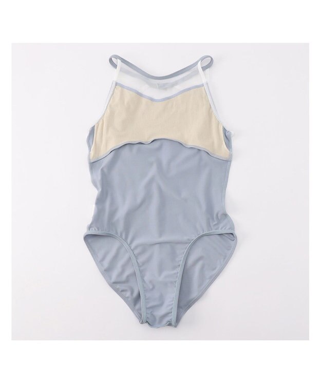 Chacott ノースリーブレオタード パールグレー