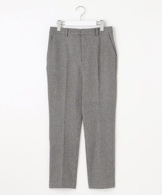 J.PRESS LADIES S 【洗える】チェルビック チェック テーパード パンツ ライトグレー系3