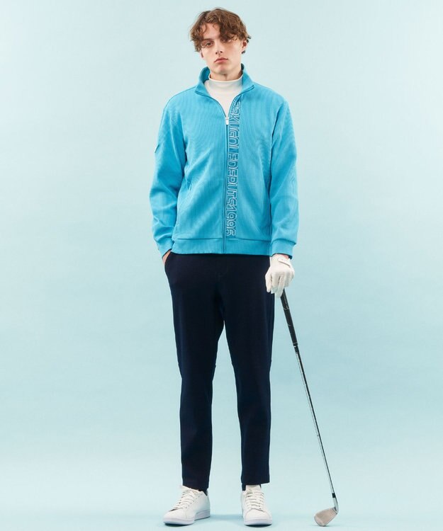 23区GOLF 【MEN】【UVケア】ワッフル パーカー ターコイズブルー系
