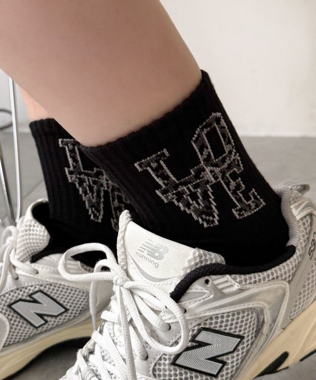WEGO LOVEロゴソックス ブラック