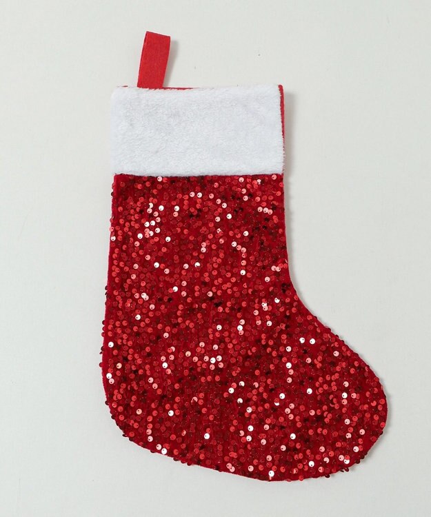 WEGO クリスマスキラキラくつした レッド