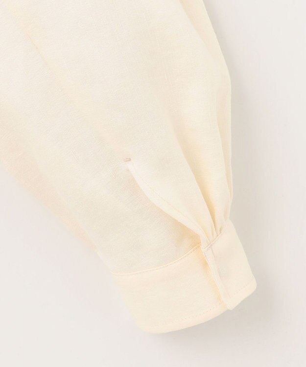 自由区 【XSサイズ～/洗える】ブライトリネンファイユ ジップアップブルゾン アイボリー系